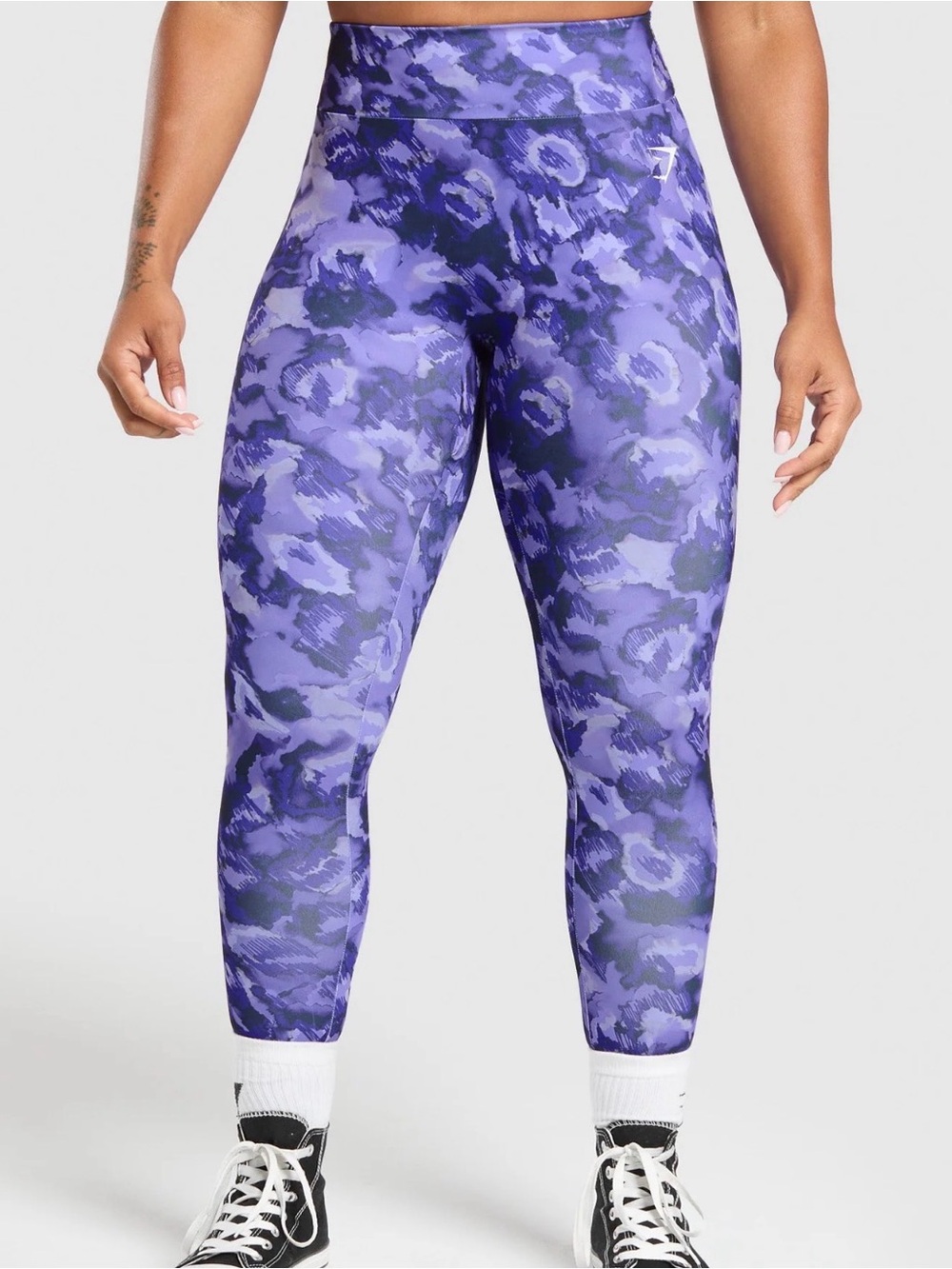 Gymshark Purple Camo High-Waisted Leggings